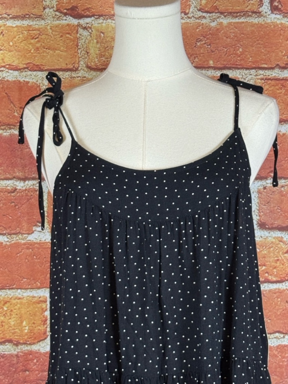 CeCe Black and White Polka Dot Dress Flowy Size Small - Picture 3 of 16